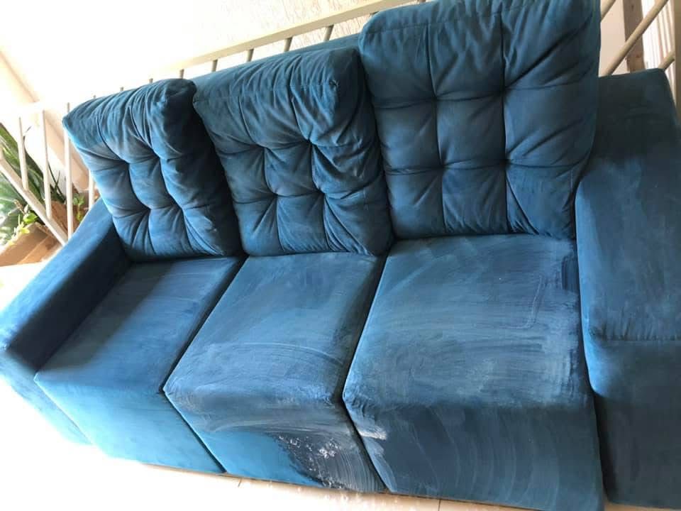 Sofá Azul Antes