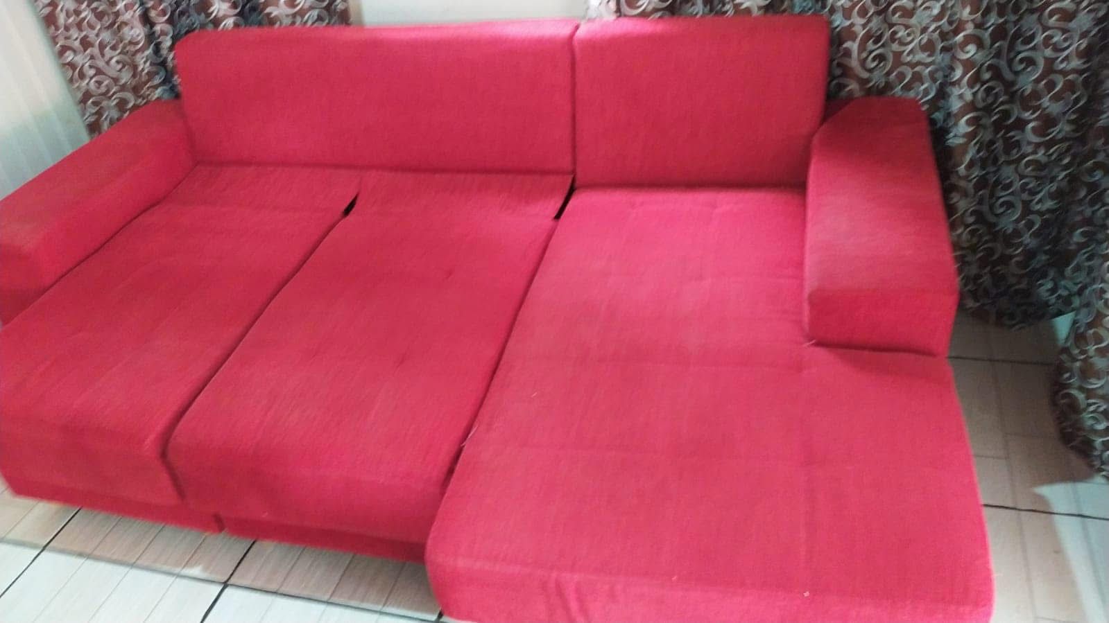 Sofá Vermelho Depois